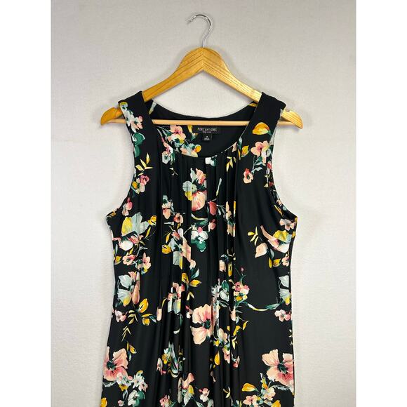 Woman's Perceptions New York Black Floral Shift Dress. - Size 12 Semi Formal - Picture 4 of 11